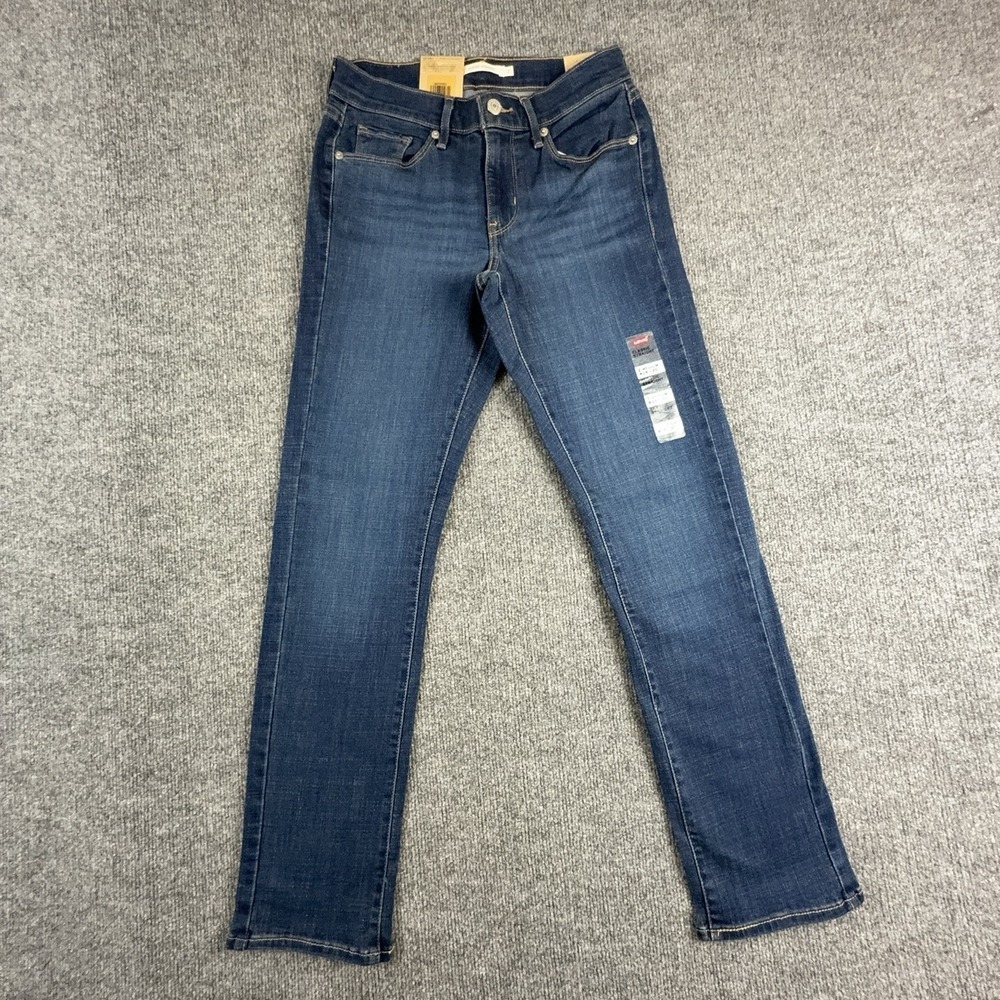 Levi's Classic Straight Jeans Womens 2 Medium W26 L30 Blue Mid Rise 39250-0050